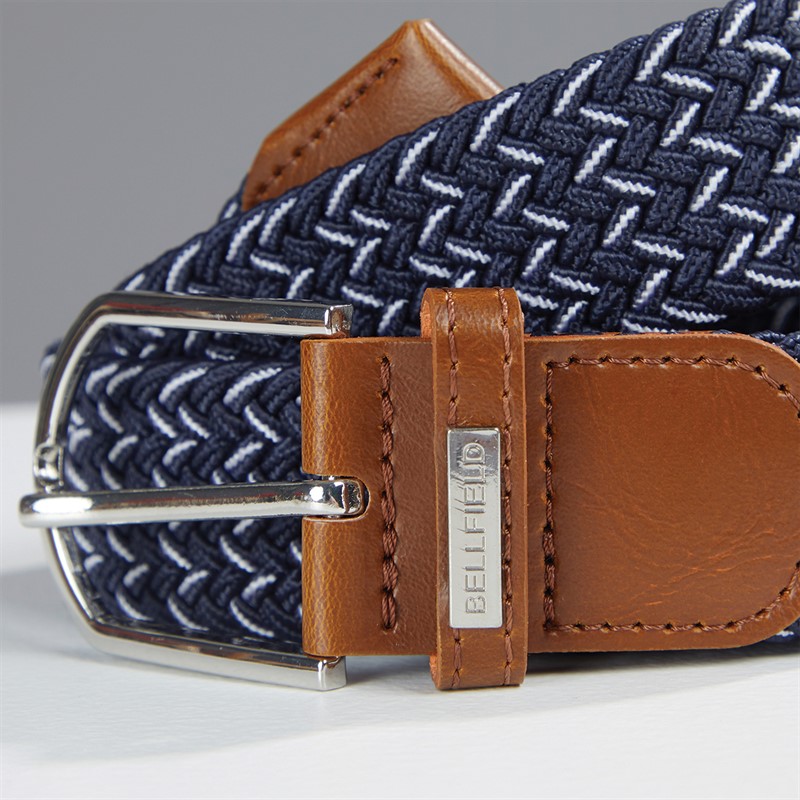 Bellfield Mens Woven Belt Navy