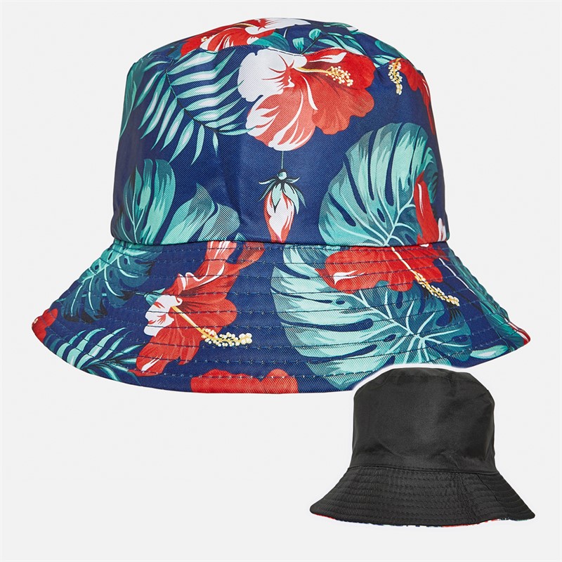 Bellfield Mens Bucket Hat Tropical Print