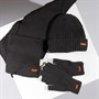 Bellfield Mens Hat Gloves And Scarf Set Charcoal