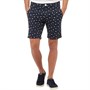Bellfield Mens Ditzy Print Shorts Navy