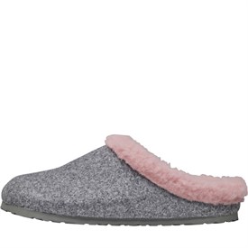 Image of Birkenstock Womens Kaprun WZ Wool Felt Happy Lamb Clogs Gray/Rose