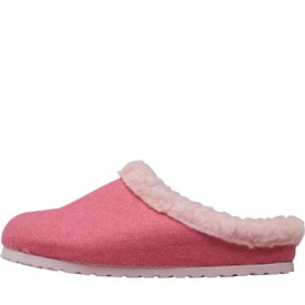 Image of Birkenstock Womens Kaprun WZ Wool Felt Happy Lamb Clogs Pink/Rose