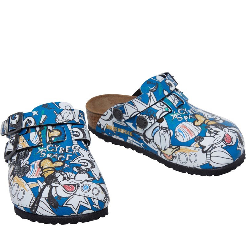 Buy Birkenstock Infant Boys Kay BirkoFlor Narrow Fit Sandals Donald & Goofy In Space Blue