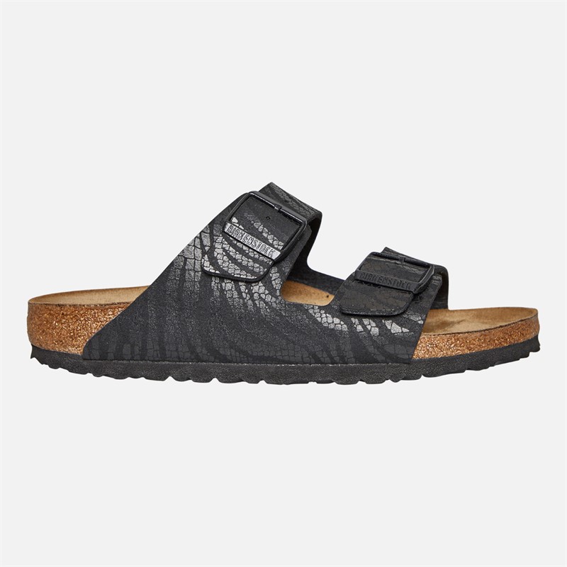 Birkenstock Womens Arizona Dual Strap Sandals Soft Zebra Black
