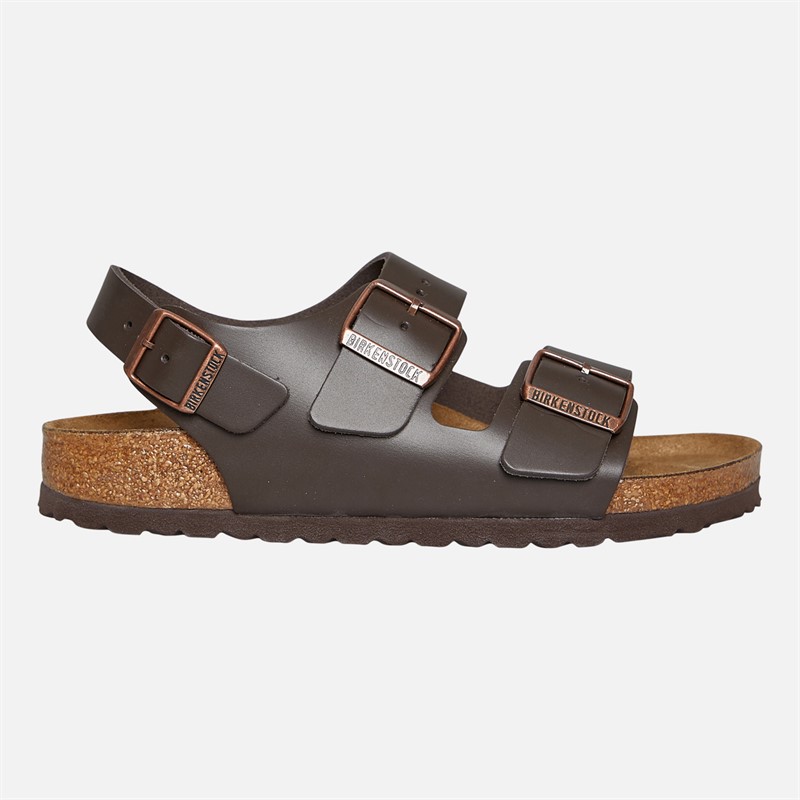 Birkenstock Milano Ankle Strap Sandals Dark Brown