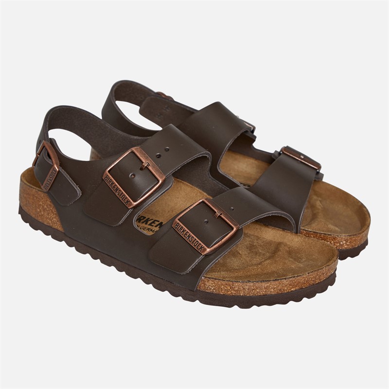 Birkenstock Milano Ankle Strap Sandals Dark Brown
