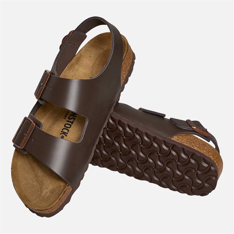 Birkenstock Milano Ankle Strap Sandals Dark Brown