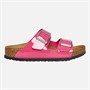 Birkenstock Girls Arizona Patent Dual Strap Sandals Fuchsia Tulip