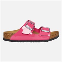 Birkenstock Girls Arizona Patent Dual Strap Sandals Fuchsia Tulip