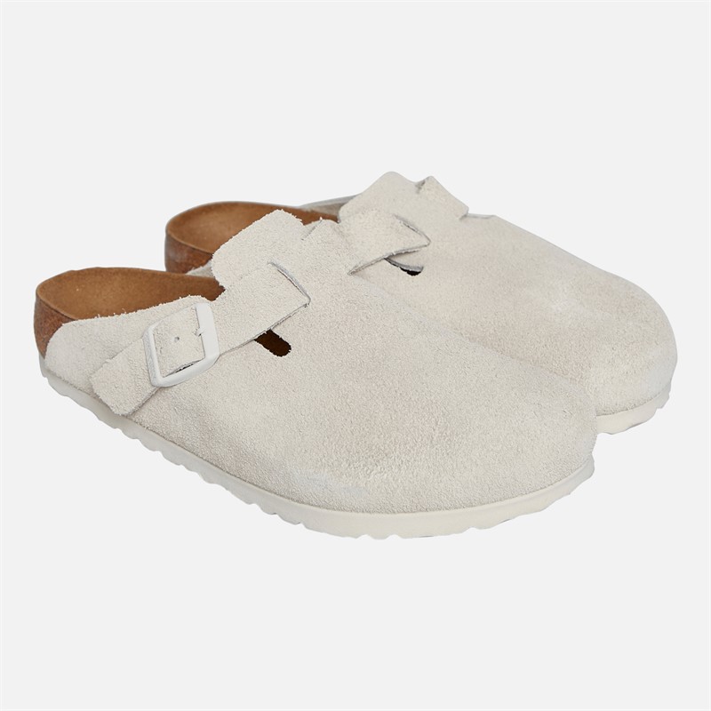Birkenstock Boston Clogs Antique White