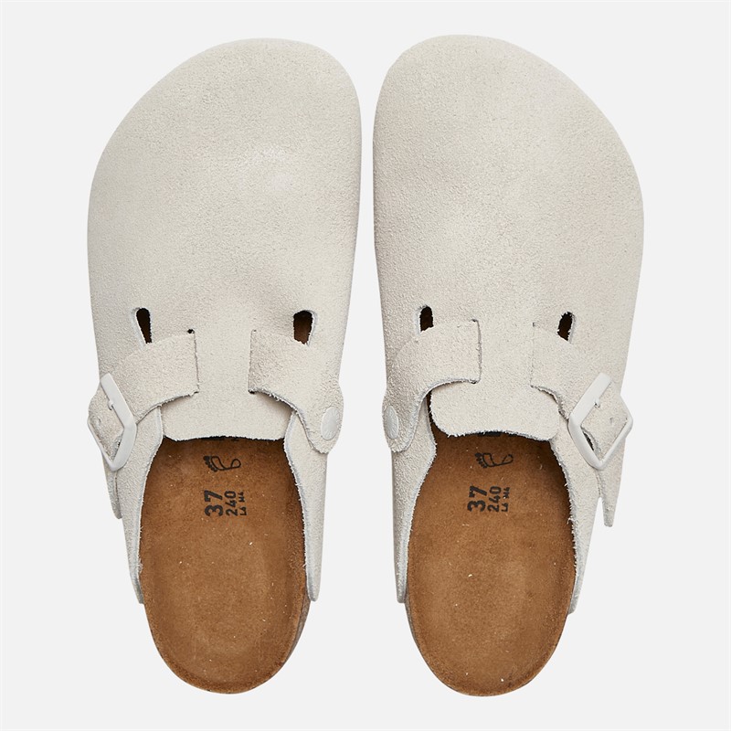 Birkenstock Boston Clogs Antique White