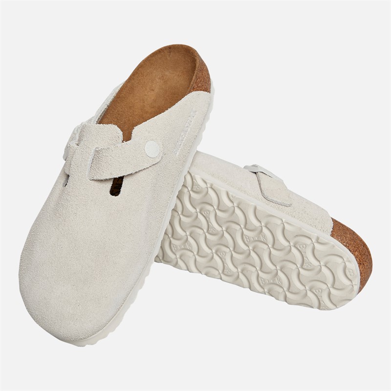 Birkenstock Boston Clogs Antique White
