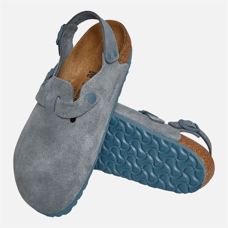 Birkenstock Tokio Ankle Strap Clogs Basalt Gray