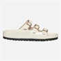 Birkenstock Womens Florida Triple Strap Sandals Ecru