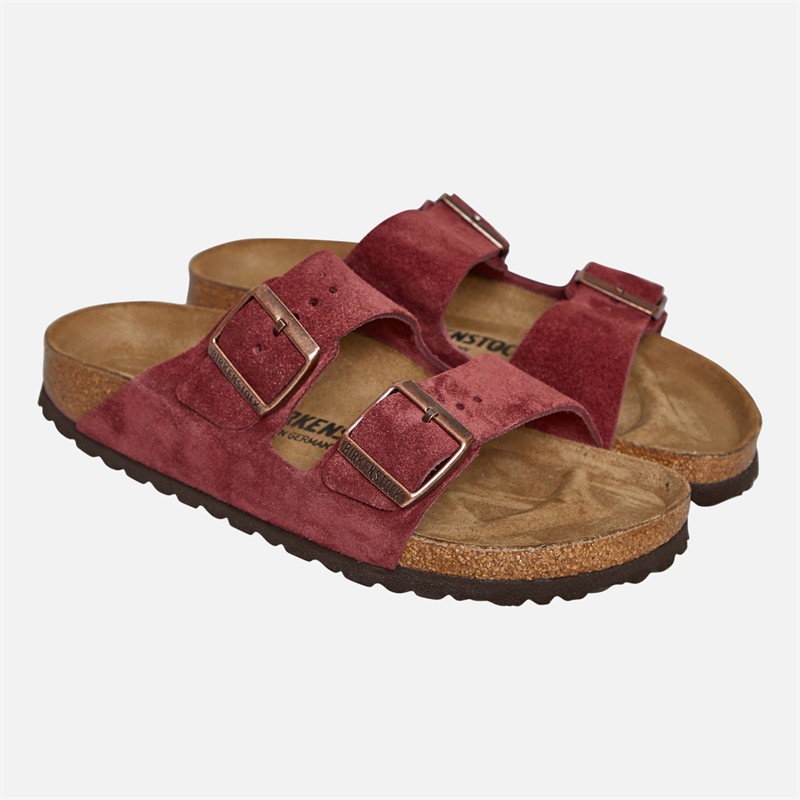Birkenstock Womens Arizona Dual Strap Sandals Zinfandel
