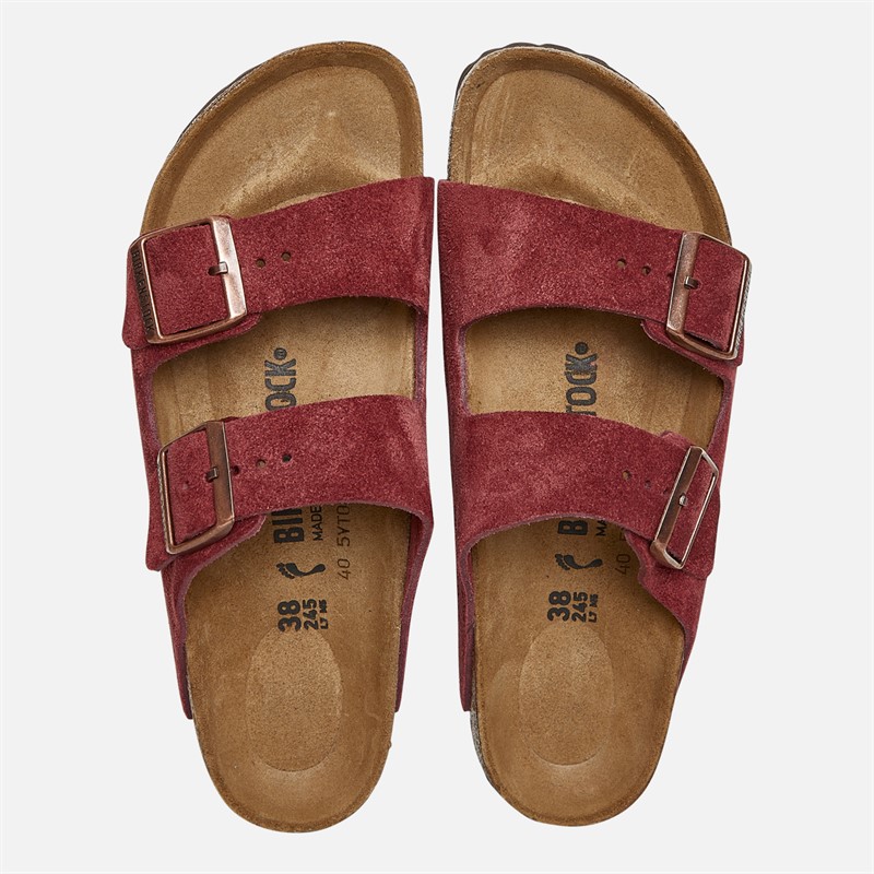 Birkenstock Womens Arizona Dual Strap Sandals Zinfandel