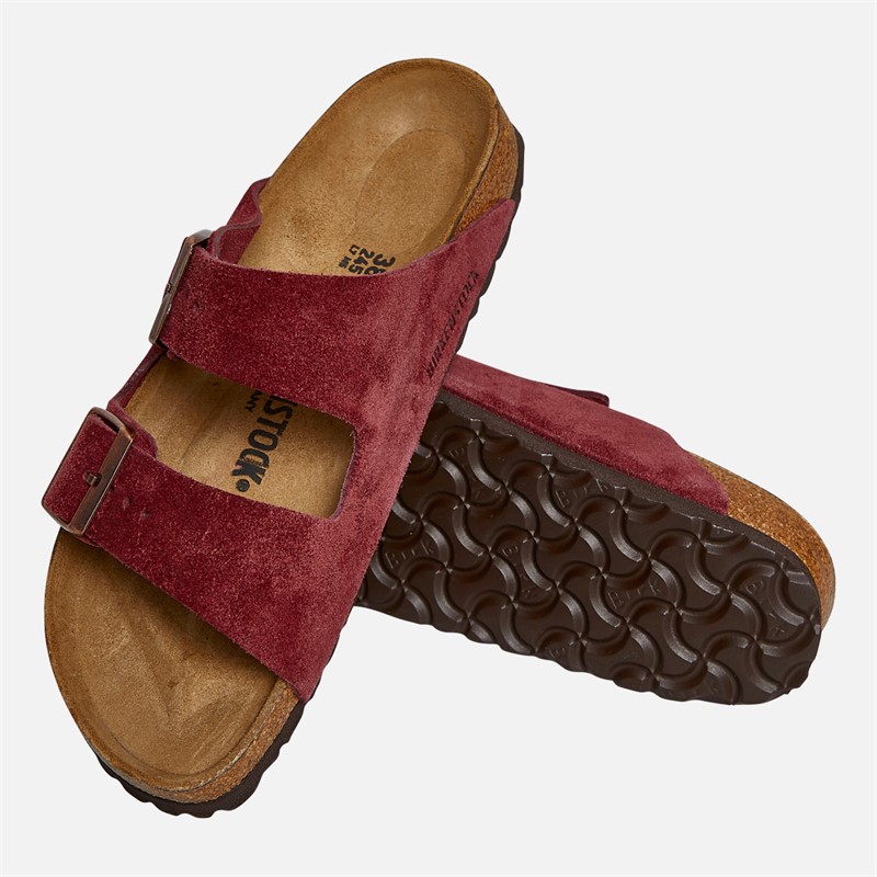 Birkenstock Womens Arizona Dual Strap Sandals Zinfandel