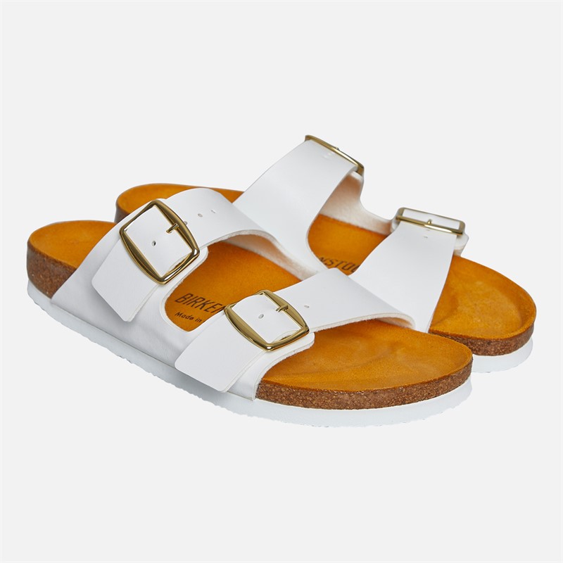 Birkenstock Womens Arizona Dual Strap Sandals White