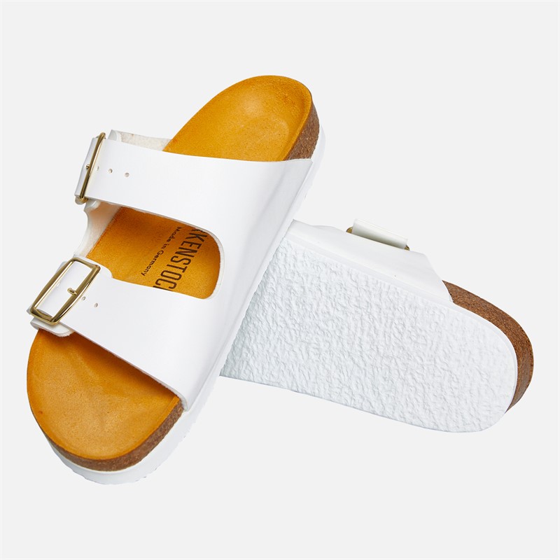 Birkenstock Womens Arizona Dual Strap Sandals White