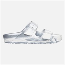 Birkenstock Womens Arizona Dual Strap Sandals Metallic Silver Multi