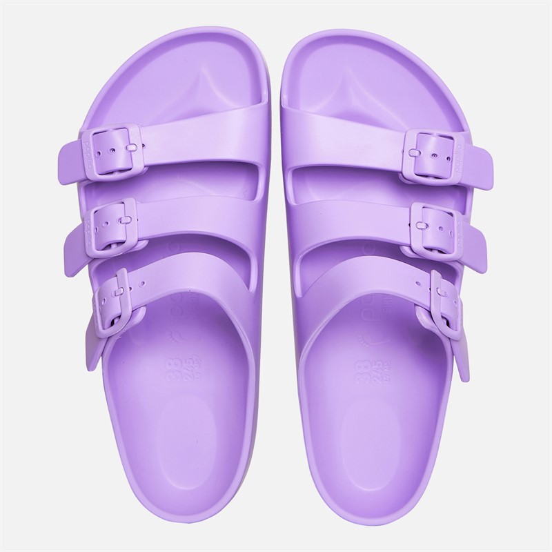 Birkenstock Womens Florida Flex Platform Triple Strap Sandals Crocus