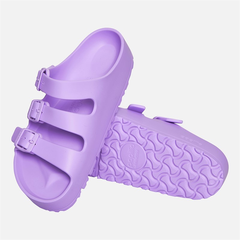 Birkenstock Womens Florida Flex Platform Triple Strap Sandals Crocus