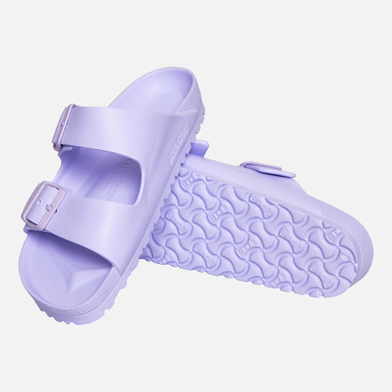 Birkenstock Womens Arizona Dual Strap Sandals Purple Fog