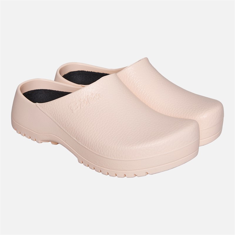 Birkenstock Womens Super Birki PU Clogs Light Rose