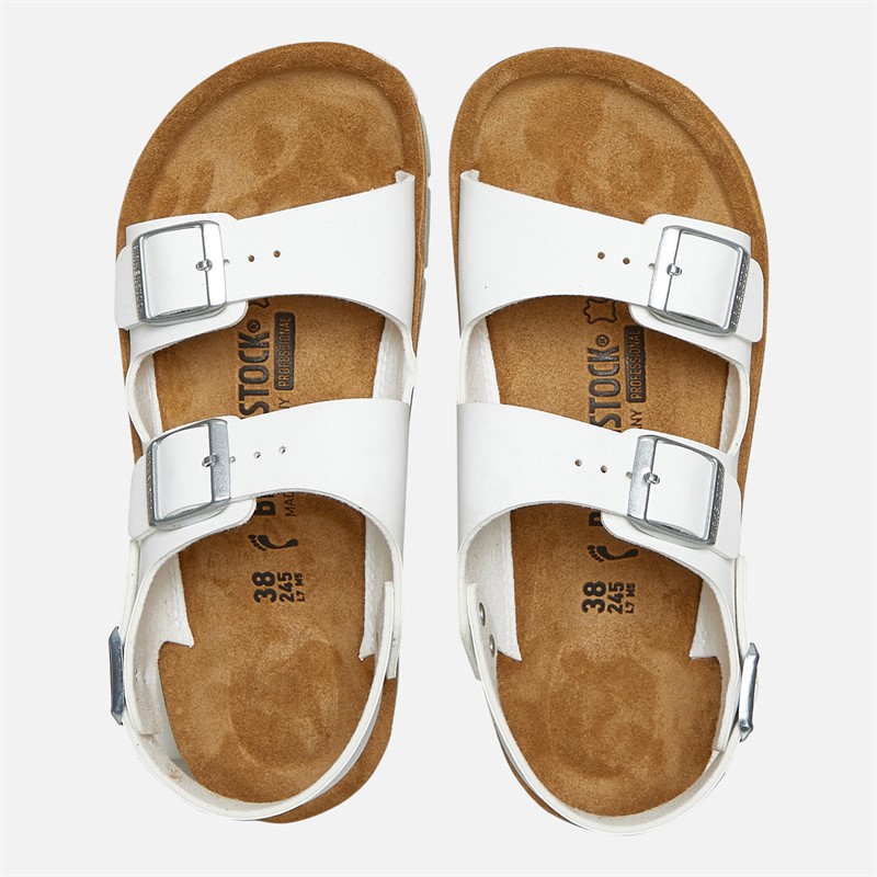 Birkenstock Womens Kano Ankle Strap Sandals White