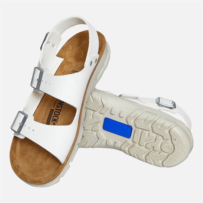 Birkenstock Womens Kano Ankle Strap Sandals White