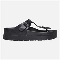 Birkenstock Womens Gizeh Flex Platform Flip Flops Black