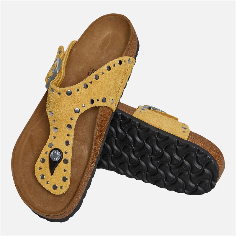 Birkenstock Womens Gizeh Flip Flops Ochre