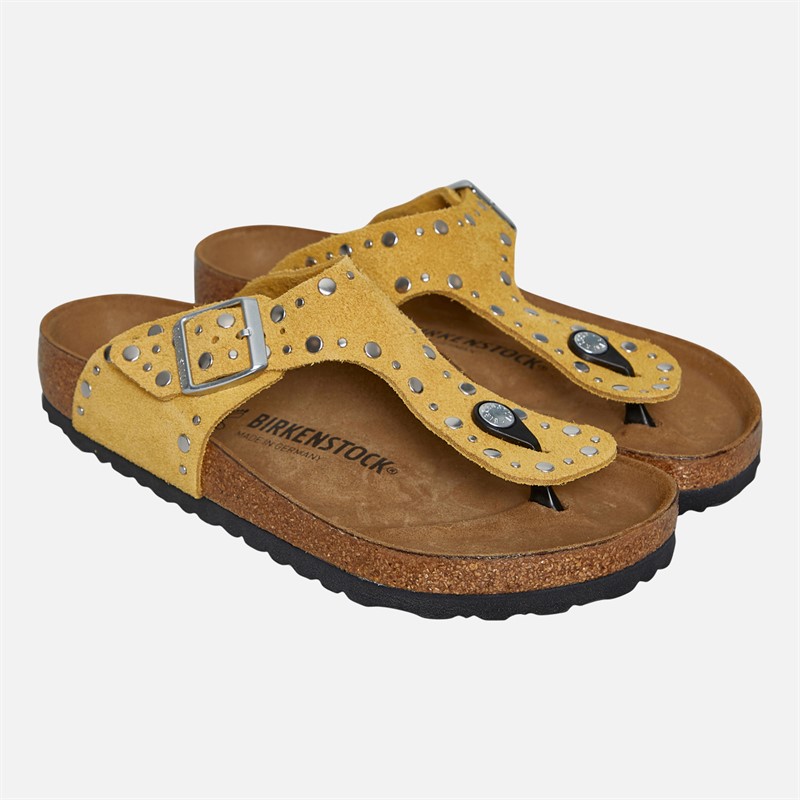 Birkenstock Womens Gizeh Flip Flops Ochre