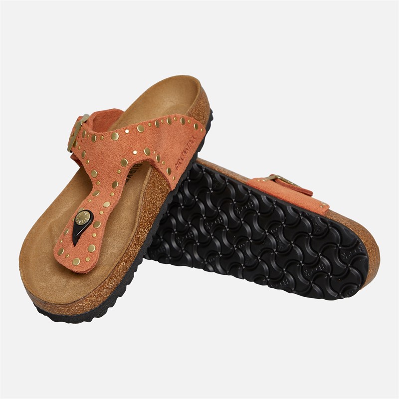 Birkenstock Womens Gizeh Flip Flops Dark Rust