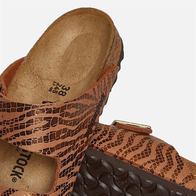 Birkenstock Womens Arizona Dual Strap Sandals Soft Zebra Pecan