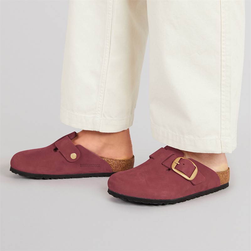 Birkenstock Womens Boston Big Buckle Clogs Berry Crush