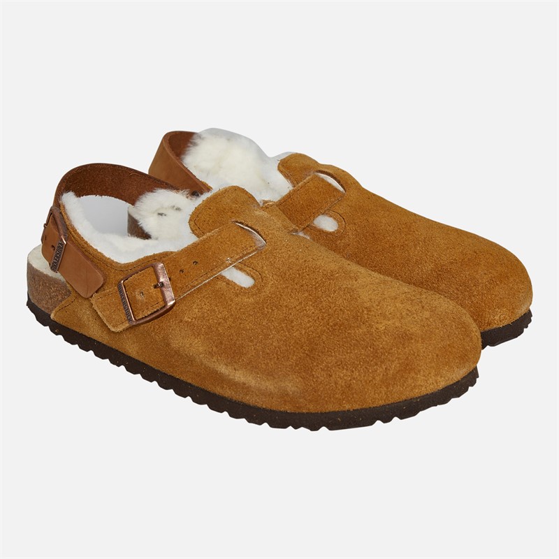 Birkenstock Mens Tokio Shearling Lined Clogs Mink