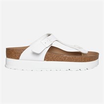 Birkenstock Womens Gizeh Flex Platform Flip Flops White