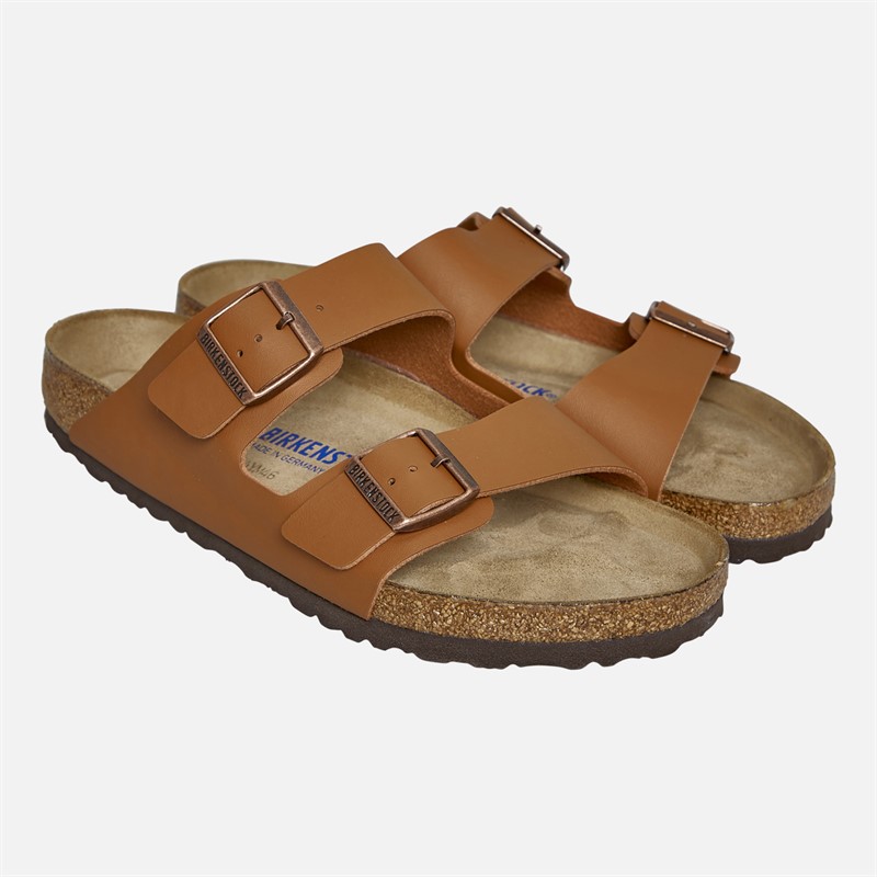 Birkenstock Mens Arizona Dual Strap Sandals Ginger Brown