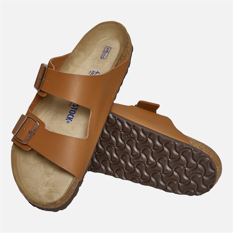 Birkenstock Mens Arizona Dual Strap Sandals Ginger Brown