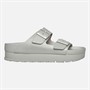 Birkenstock Womens Arizona Flex Platform Dual Strap Sandals Mineral Grey Mineral Gray