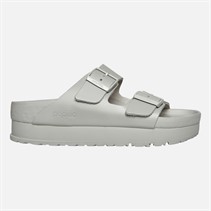 Birkenstock Womens Arizona Flex Platform Dual Strap Sandals Mineral Grey Mineral Gray
