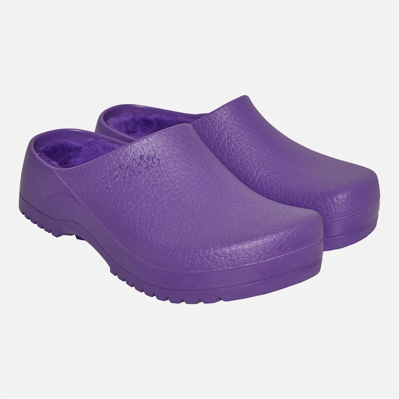 Birkenstock Womens Super Birki PU Clogs Digital Purple