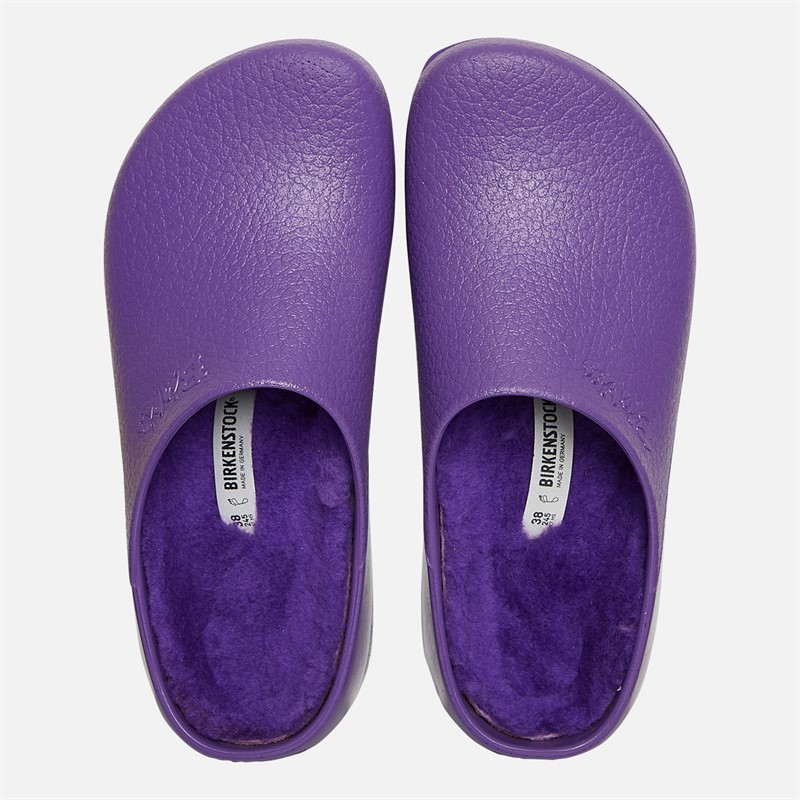 Birkenstock Womens Super Birki PU Clogs Digital Purple
