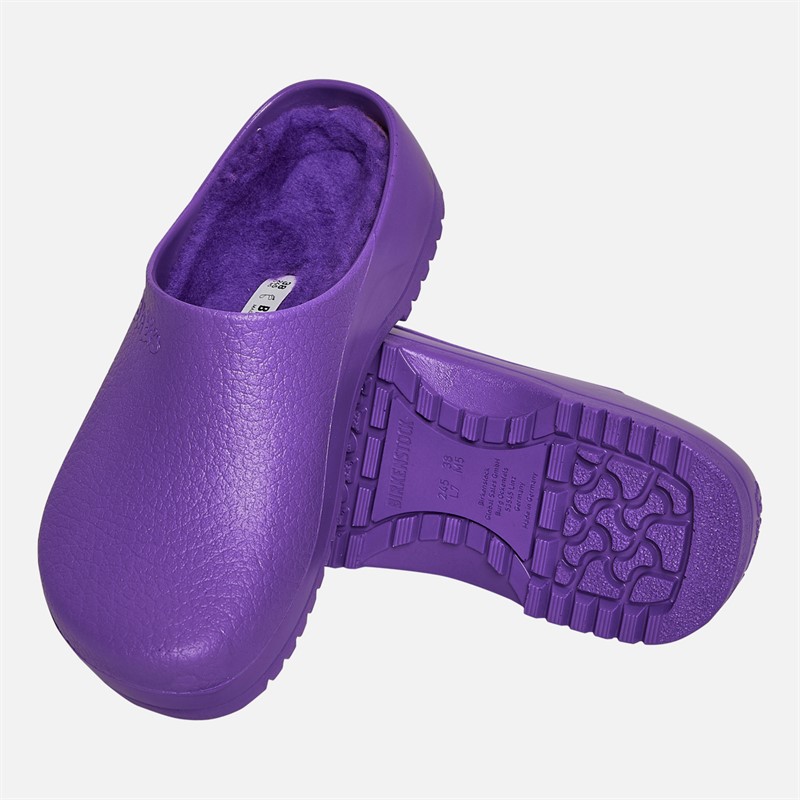 Birkenstock Womens Super Birki PU Clogs Digital Purple