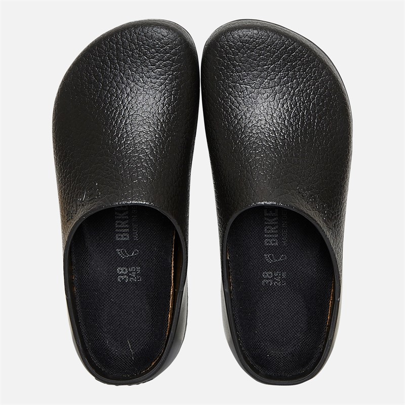 Birkenstock Womens Super Birki PU Clogs Black