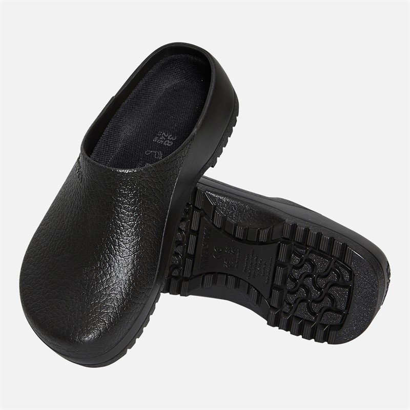 Birkenstock Womens Super Birki PU Clogs Black