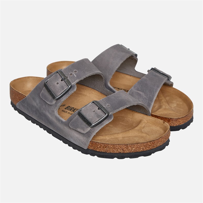 Birkenstock Mens Arizona Dual Strap Sandals Iron