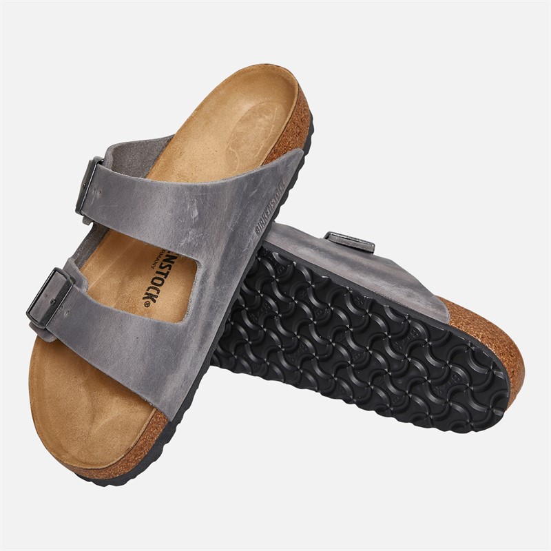 Birkenstock Mens Arizona Dual Strap Sandals Iron