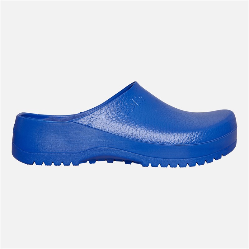 Birkenstock Super Birki PU Fur Lined Clogs Blue - Size 42